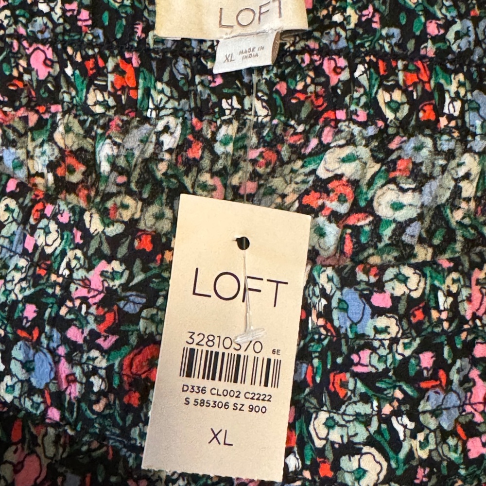 NWT Loft Mini Skirt Artsy Floral Multi Color XL - Picture 3 of 6